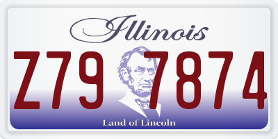 IL license plate Z797874