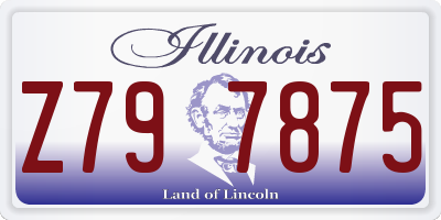 IL license plate Z797875