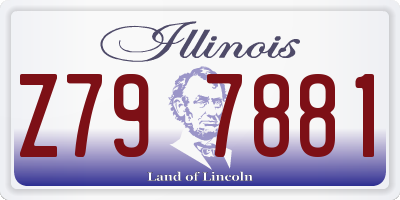 IL license plate Z797881