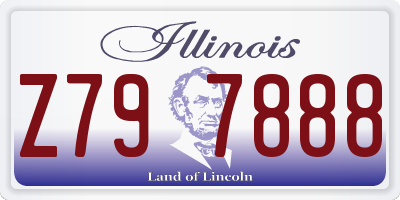 IL license plate Z797888