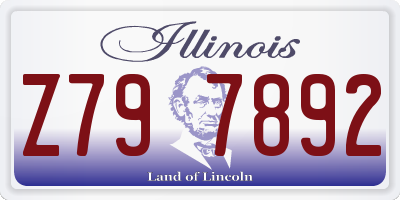 IL license plate Z797892