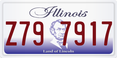 IL license plate Z797917