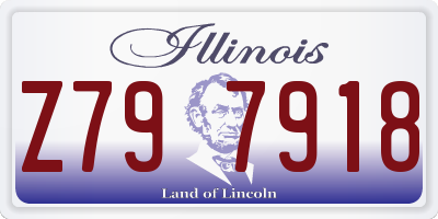 IL license plate Z797918