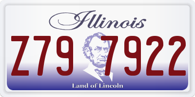 IL license plate Z797922