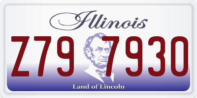 IL license plate Z797930