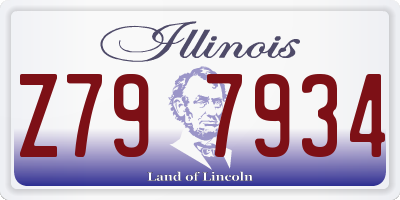 IL license plate Z797934