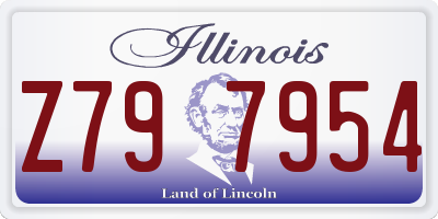 IL license plate Z797954