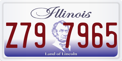 IL license plate Z797965