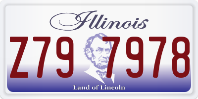 IL license plate Z797978