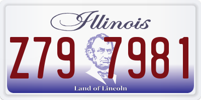 IL license plate Z797981