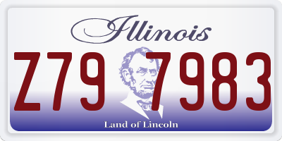 IL license plate Z797983