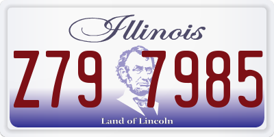 IL license plate Z797985