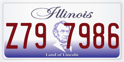 IL license plate Z797986