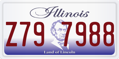 IL license plate Z797988