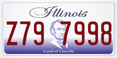 IL license plate Z797998
