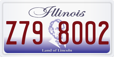 IL license plate Z798002
