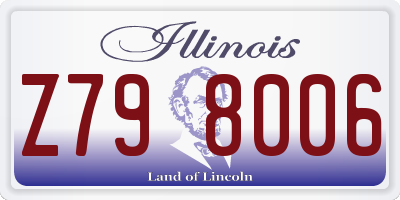 IL license plate Z798006