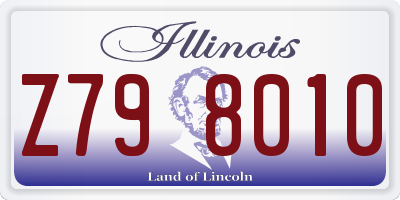 IL license plate Z798010