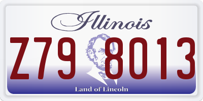 IL license plate Z798013