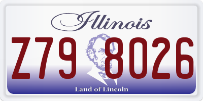 IL license plate Z798026
