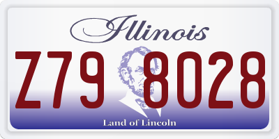 IL license plate Z798028