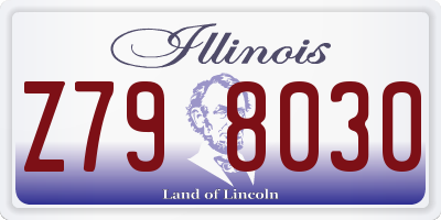 IL license plate Z798030