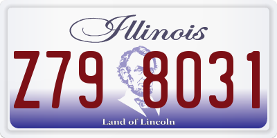 IL license plate Z798031