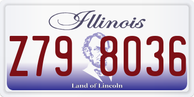 IL license plate Z798036