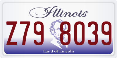 IL license plate Z798039
