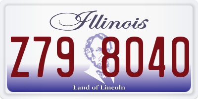 IL license plate Z798040