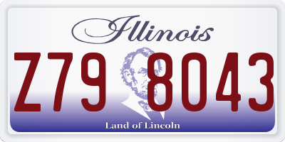 IL license plate Z798043