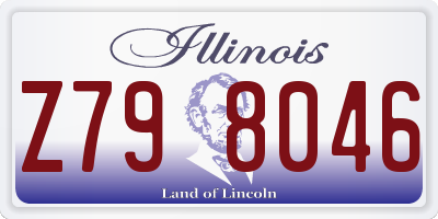 IL license plate Z798046