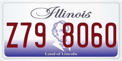 IL license plate Z798060