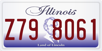 IL license plate Z798061