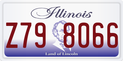 IL license plate Z798066