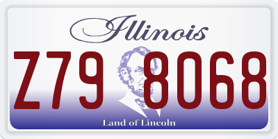 IL license plate Z798068
