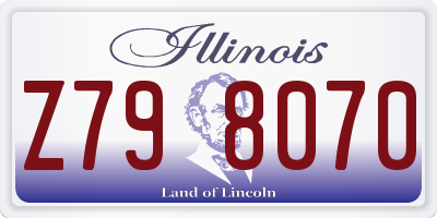 IL license plate Z798070