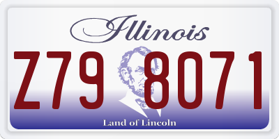 IL license plate Z798071