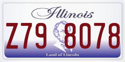 IL license plate Z798078