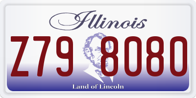 IL license plate Z798080