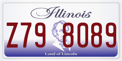 IL license plate Z798089