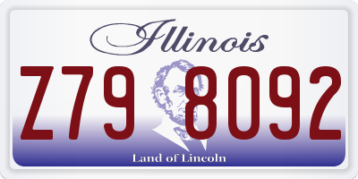 IL license plate Z798092
