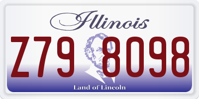 IL license plate Z798098
