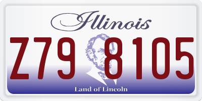 IL license plate Z798105