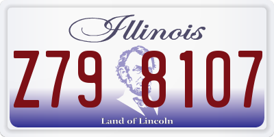 IL license plate Z798107