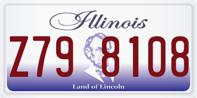 IL license plate Z798108