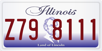 IL license plate Z798111