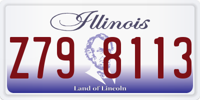 IL license plate Z798113