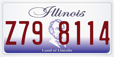 IL license plate Z798114