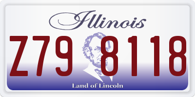 IL license plate Z798118